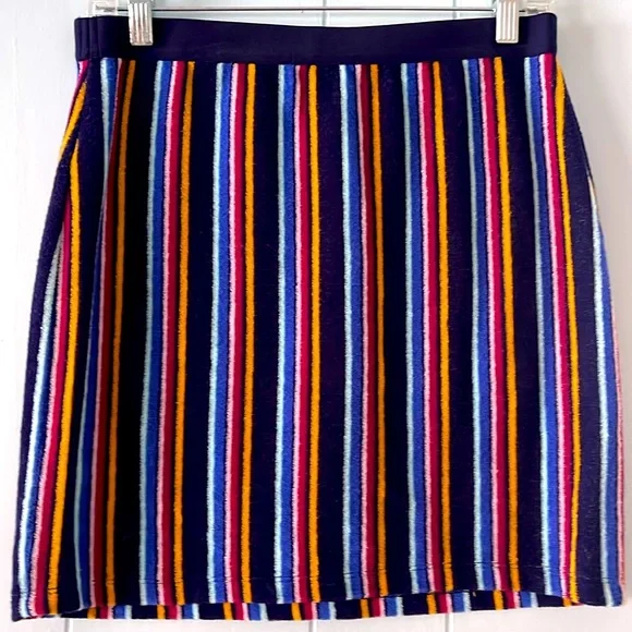 NWOT Fotever 21 multicolored striped stretchy skirt - Picture 2 of 7